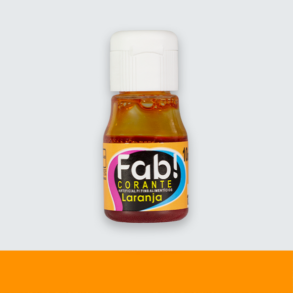 Corante Liquído FAB Cores 10ml - Laranja
