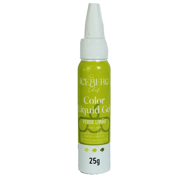 Corante Liquid Gel Color 25g Iceberg - Verde Limão