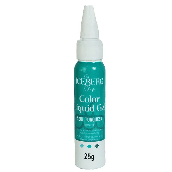 Corante Liquid Gel Color 25g Iceberg - Azul Turquesa