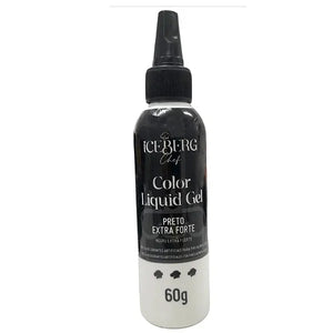 Corante Liquid Gel Color 60g Iceberg - Preto extra forte