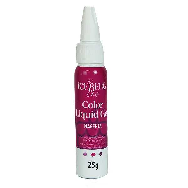 Corante Liquid Gel Color 25g Iceberg - Magenta
