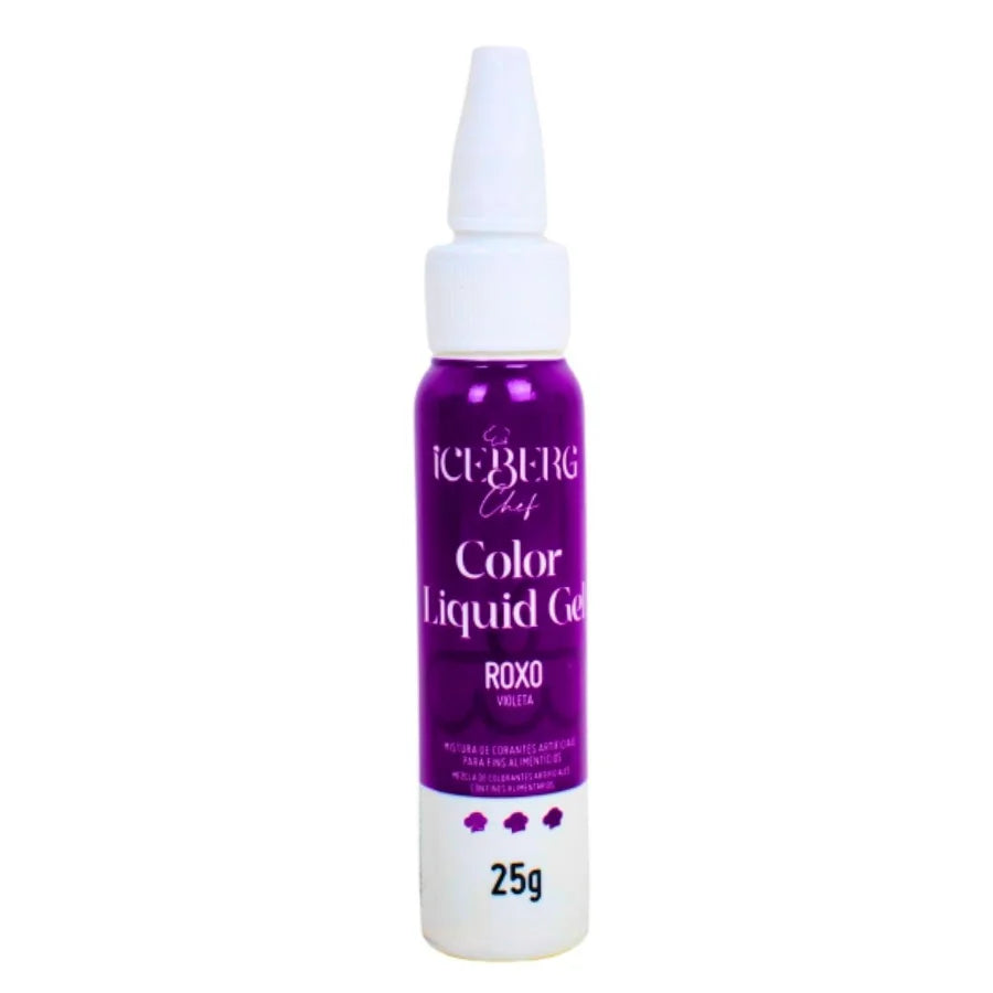 Corante Liquid Gel Color 25g Iceberg - Roxo