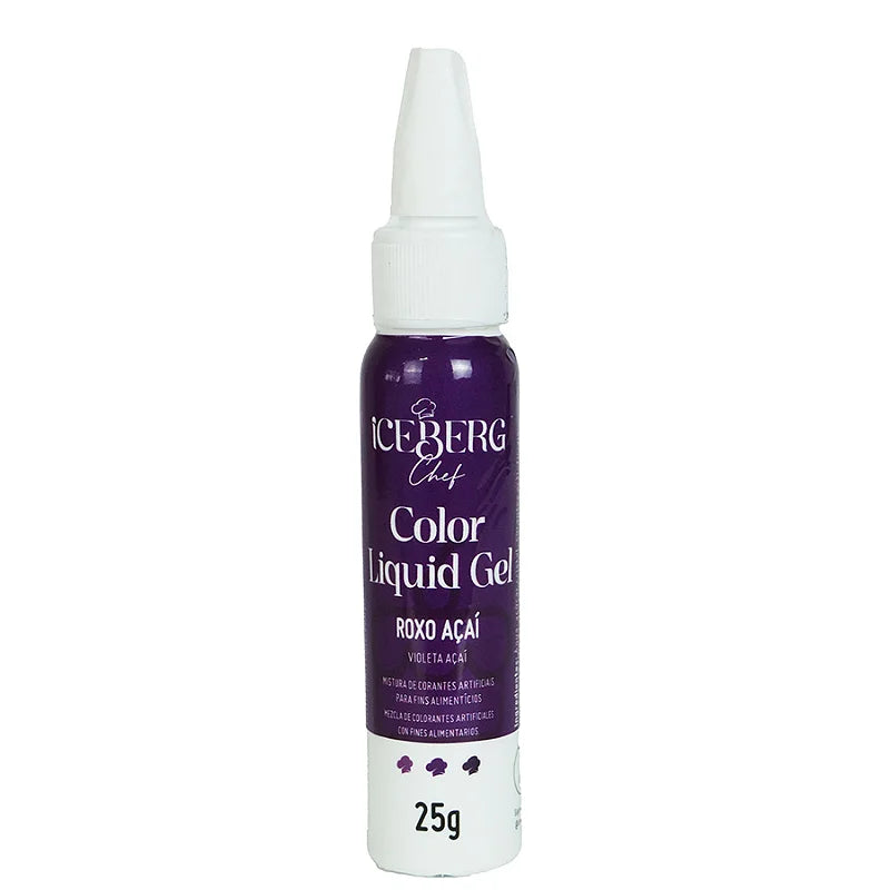 Corante Liquid Gel Color 25g Iceberg - Roxo Açaí