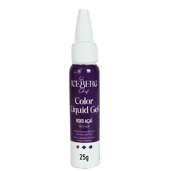 Corante Liquid Gel Color 25g Iceberg - Roxo Açaí