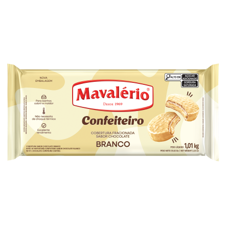 Cobertura Confeiteiro Branco 1,01Kg -  Mavalério
