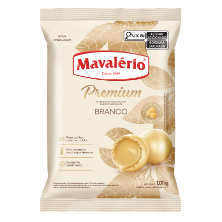 Cobertura Premium Em Moedas Branco 1,01Kg - Mavalério