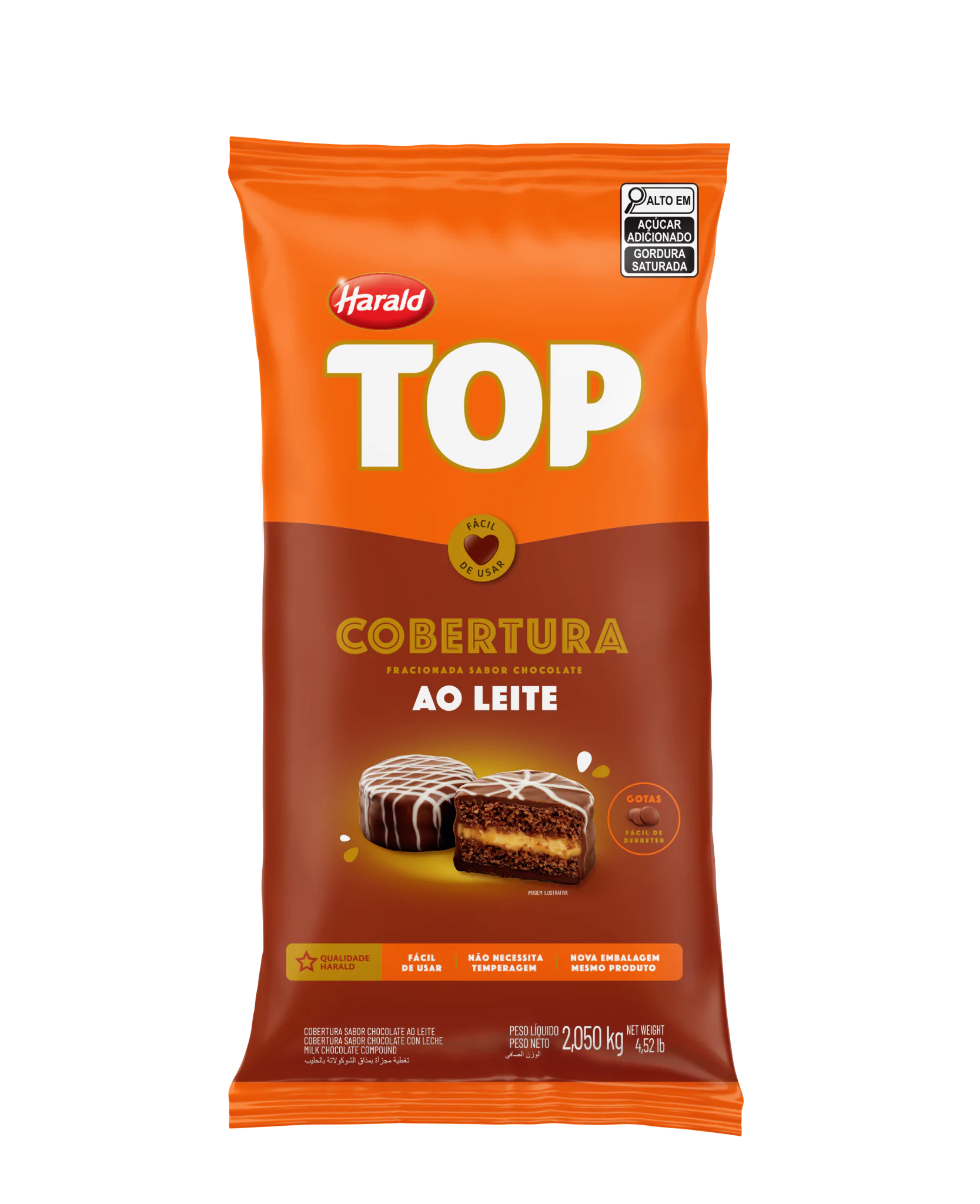 Cobertura Top Em Moedas Ao Leite 2,05kg - Harald
