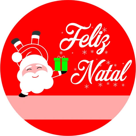 Etiqueta Feliz Natal C/60 - Hiper Embalagens
