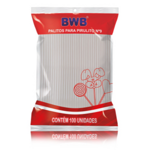 PALITO PARA PIRULITO PEQUENO CRISTAL BWB C/100 UN