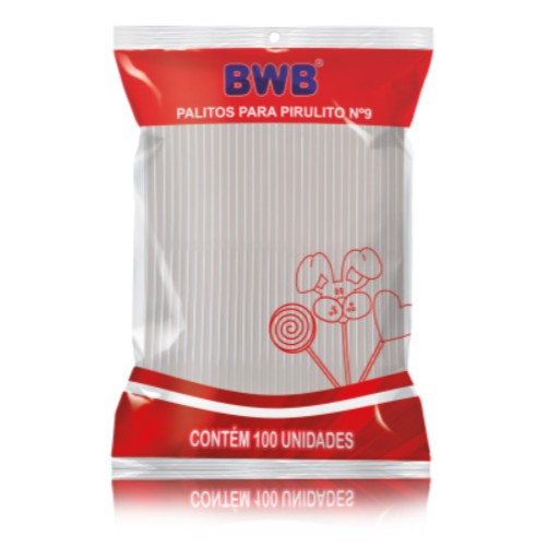 PALITO PARA PIRULITO PEQUENO CRISTAL BWB C/100 UN