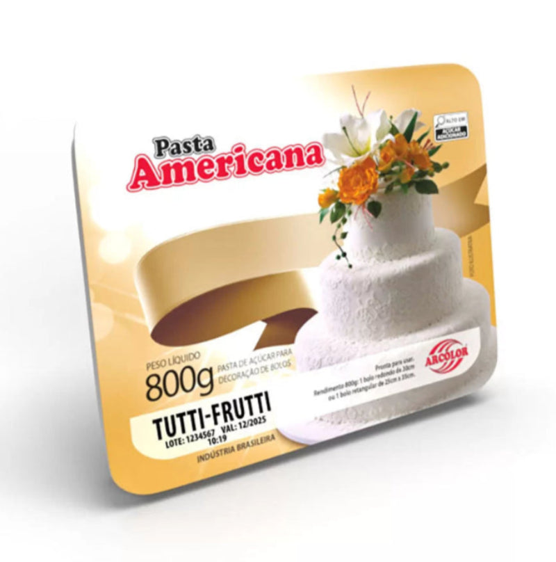 Pasta Americana 800G Sabor Tutti-Frutti - Arcolor
