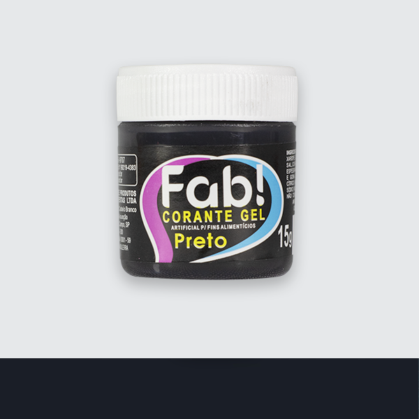 Corante em Gel Fab 15g - PRETO