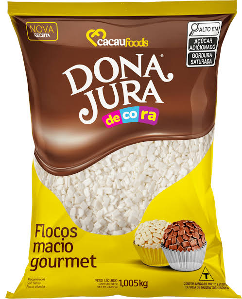 Flocos Macio Gourmet Dona Jura 1kg - Branco