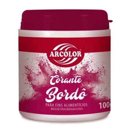 Corante Vermelho Bordô Em Pó  100g - Arcolor