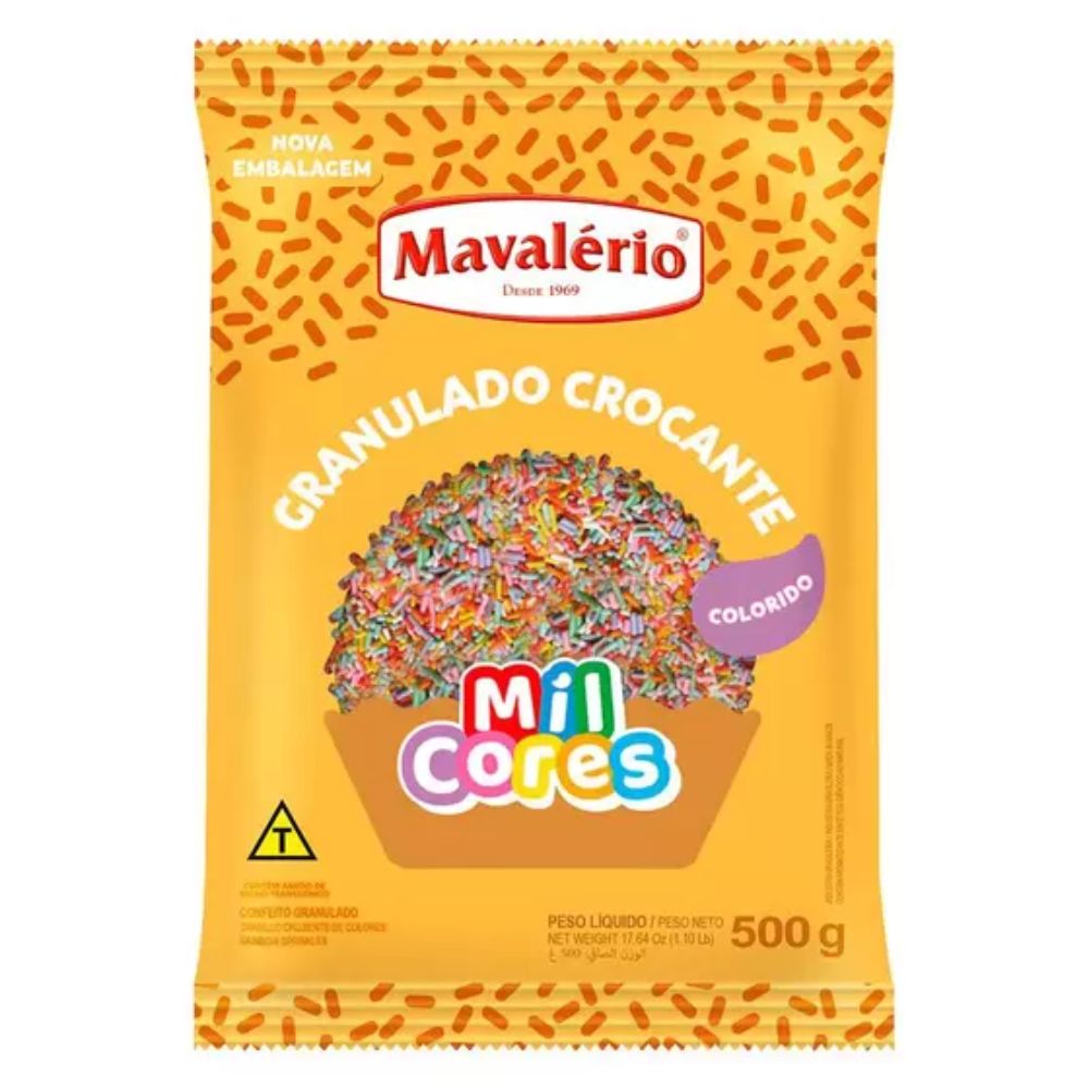 Granulado Crocante colorido 500g - Mavalério