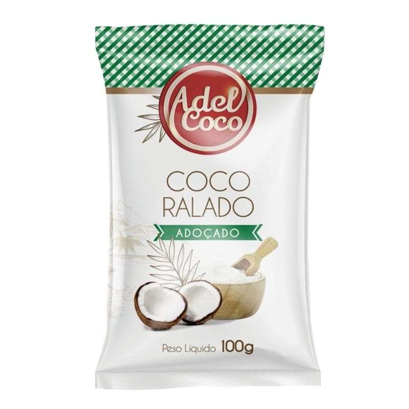 Coco Ralado Adoçado 100g - AdelCoco
