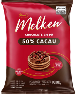 Chocolate em Pó Melken 50% Cacau 1,050kg - Harald