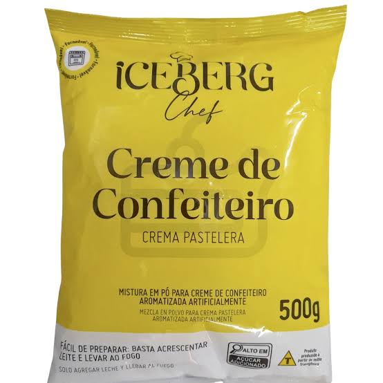 Creme confeiteiro 500g chef iceberg