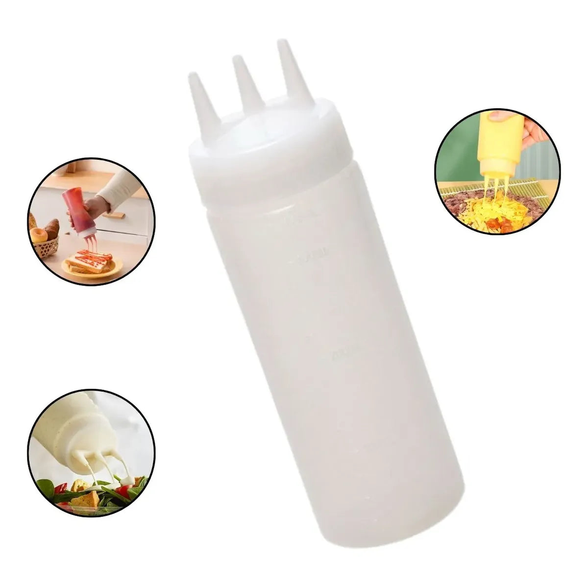 Bisnaga Para Molho 3 Bicos 600ml