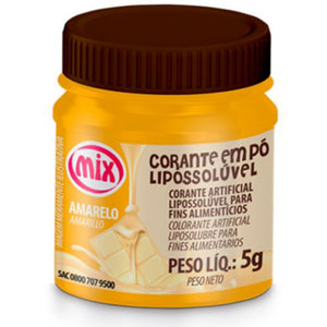 CORANTE EM PÓ LIPOSSOLUVEL PARA CHOCOLATE MIX 5g - AMARELO