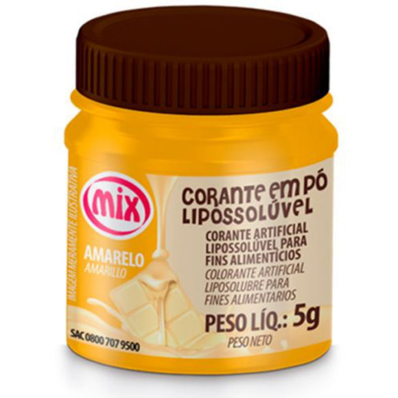 CORANTE EM PÓ LIPOSSOLUVEL PARA CHOCOLATE MIX 5g - AMARELO