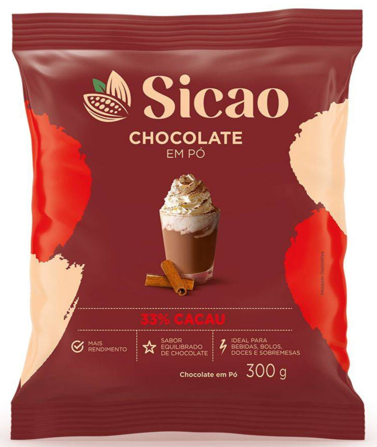 Chocolate em Pó Sicao 33% - 300 g
