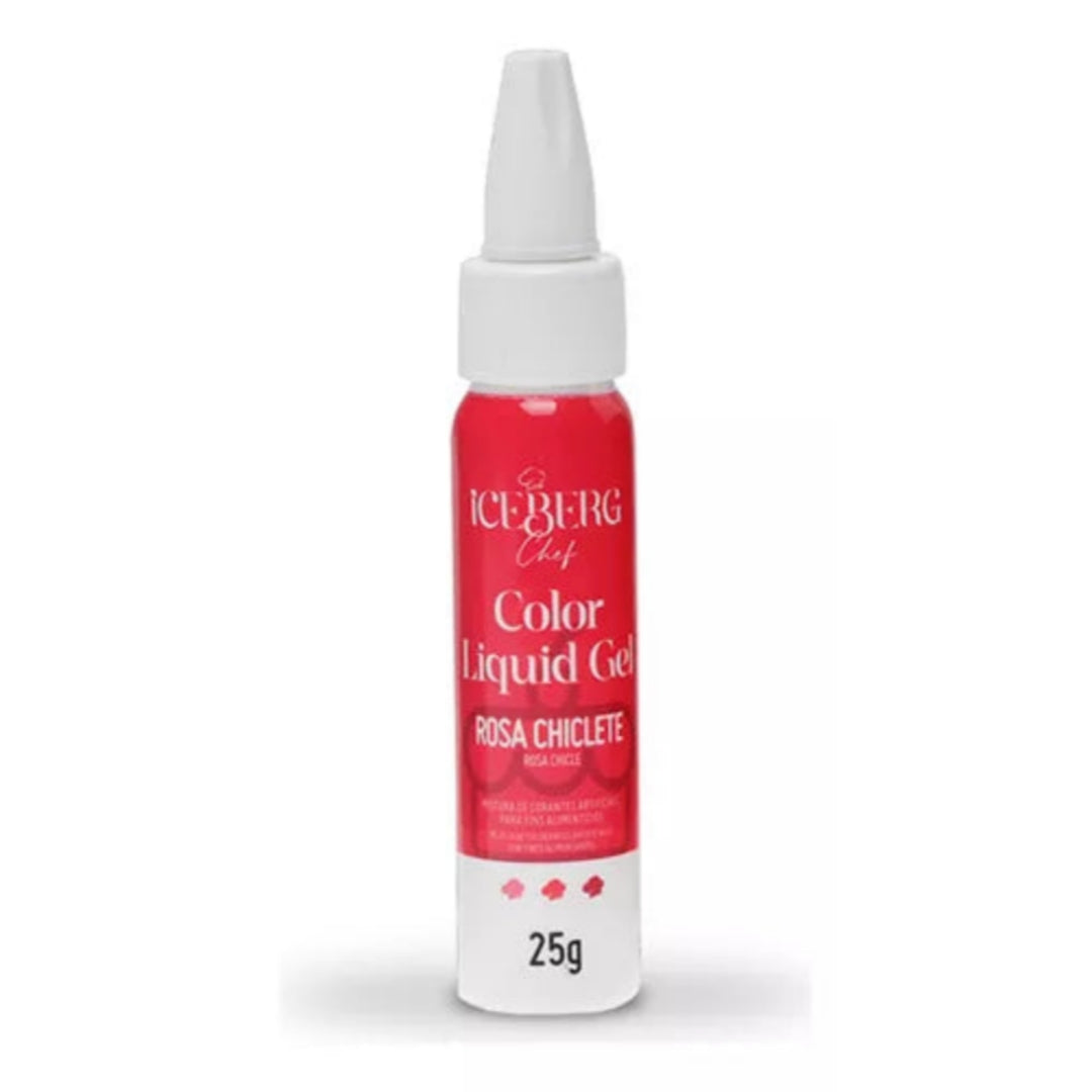 Corante Liquid Gel Color 25g Iceberg - Rosa Chiclete