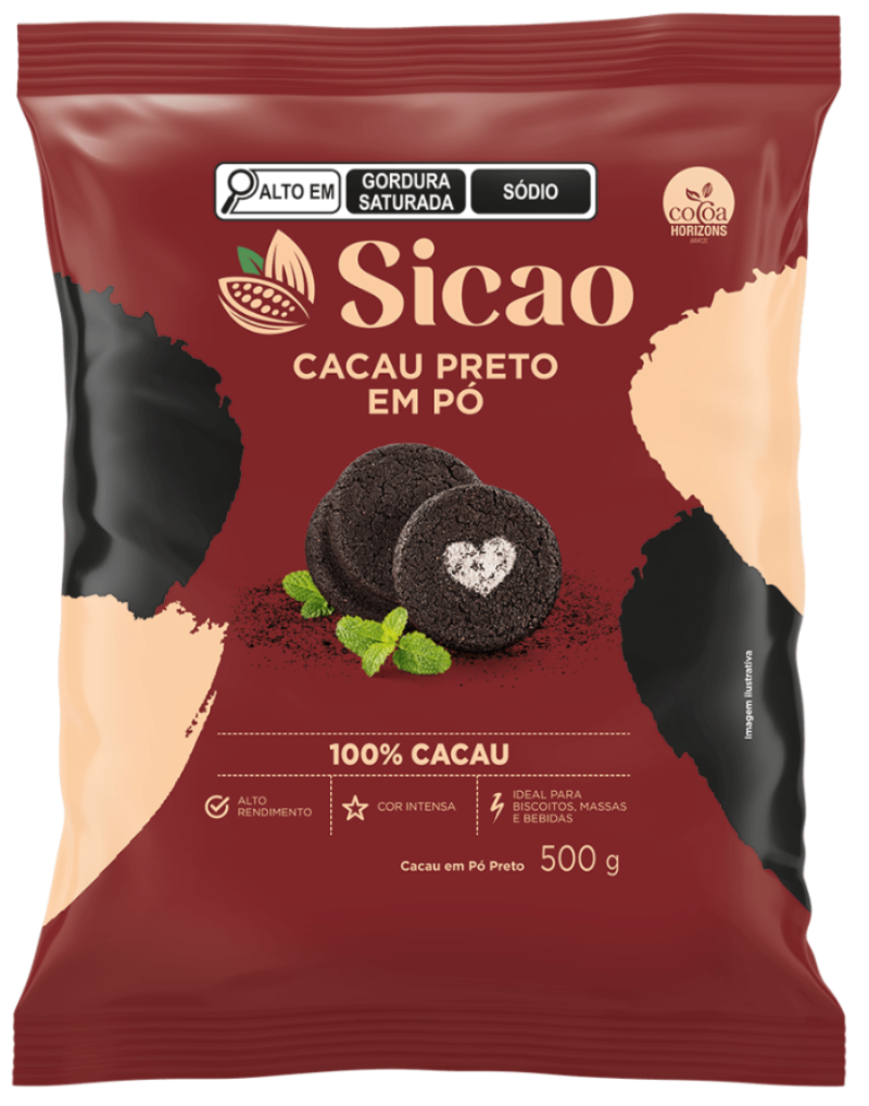 Cacau em Pó Preto Sicao 100% - 500g
