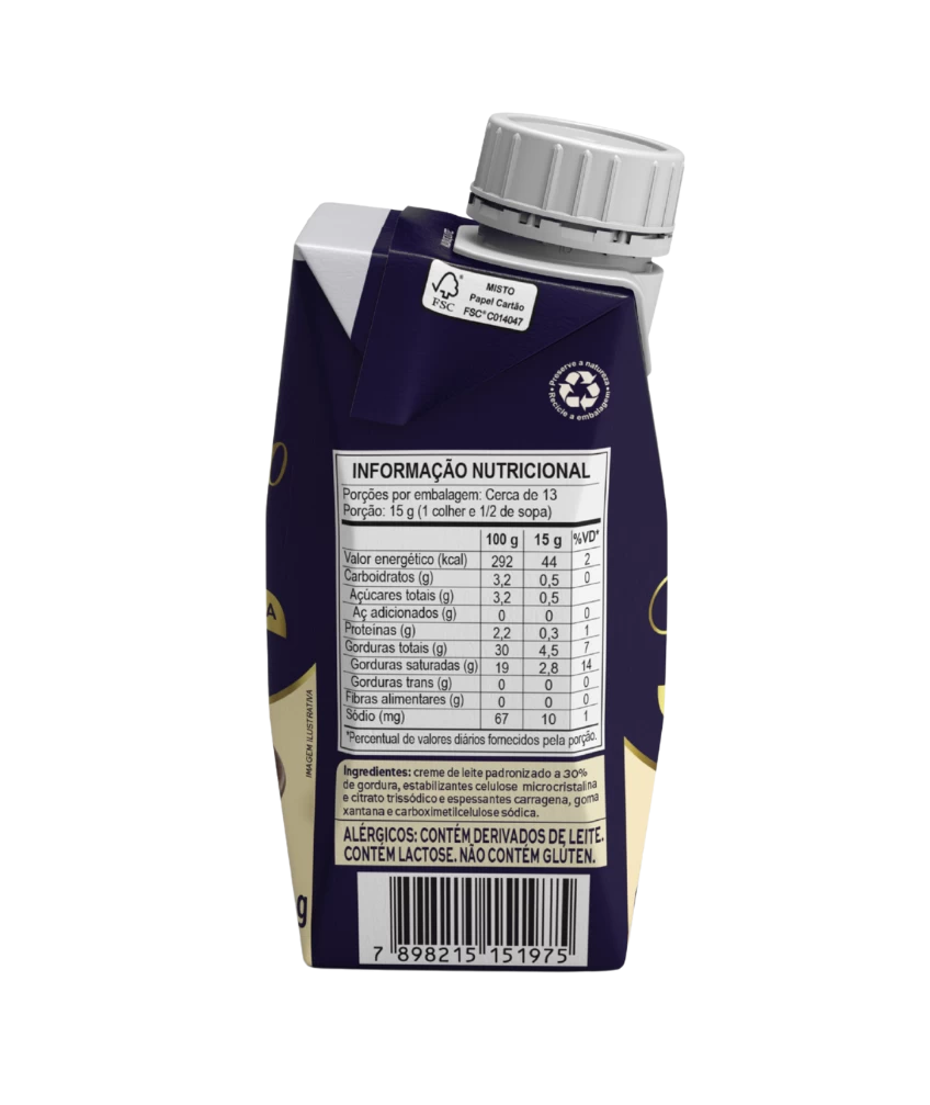 Creme de Leite Gourmet Seleção 200g - Piracanjuba
