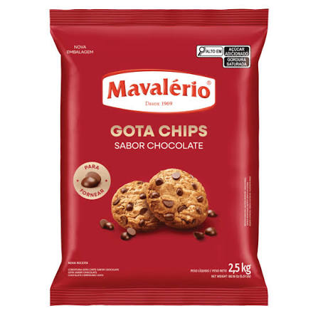 Gotas Pingo Forneável 2,5KG Ao Leite - Mavalério