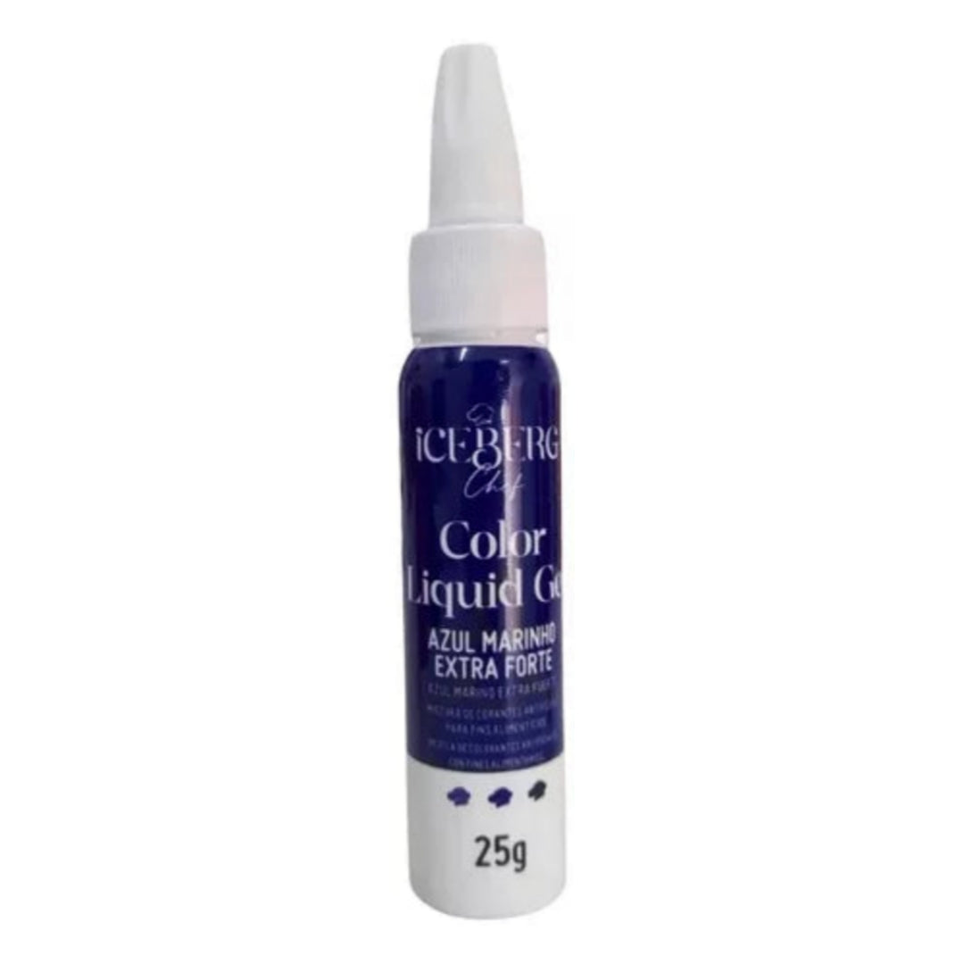 Corante Liquid Gel Color 25g Iceberg - Azul Marinho Extra forte