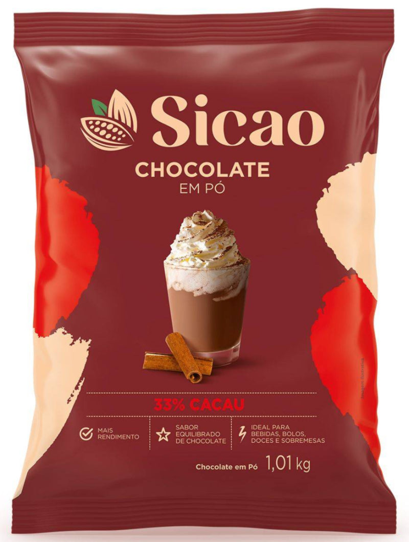 Chocolate em Pó Sicao 33% - 1,01 kg