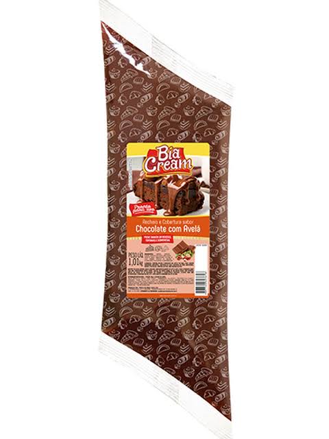 Recheio Chocolate e Avelã 1kg - Bia Cream