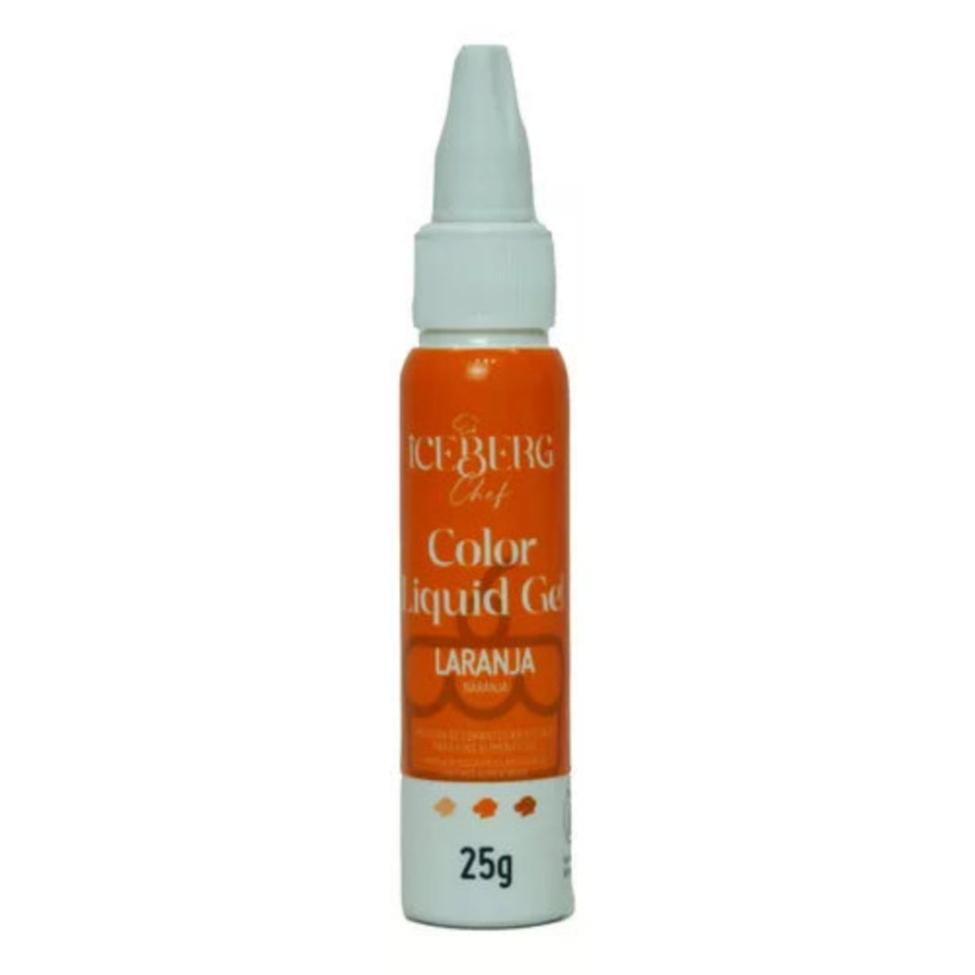 Corante Liquid Gel Color 25g Iceberg - Laranja