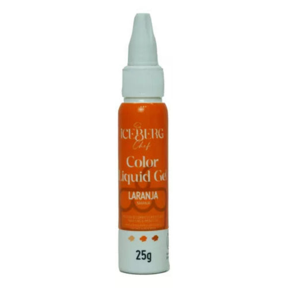 Corante Liquid Gel Laranja 25G Iceberg