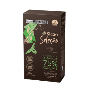 Chocolate Em Gotas Seleção Chocolate Amargo 75% - 1.01Kg Sicao