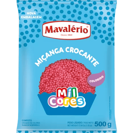 Miçanga Crocante Rosa 500g - Mavalério