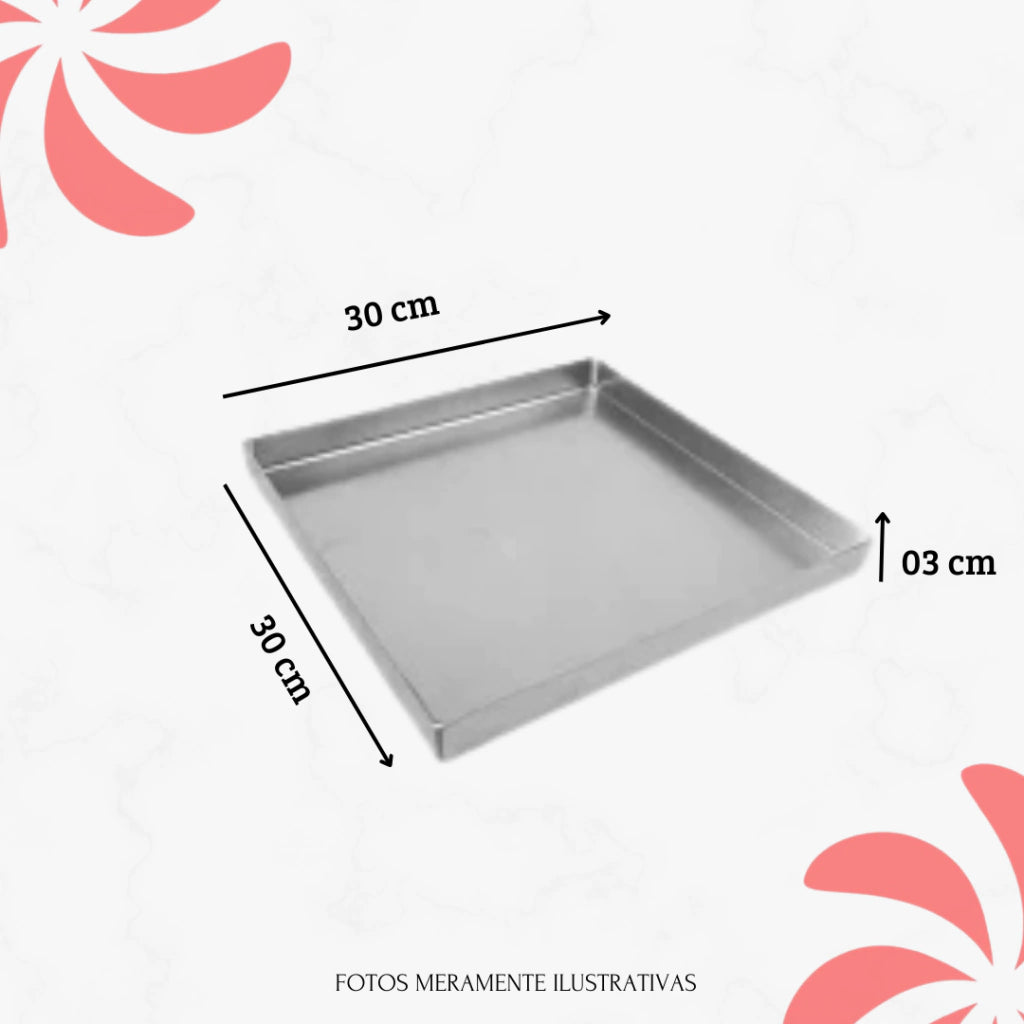 FORMA PARA BROWNIE - 30X30X3 - Rafisa