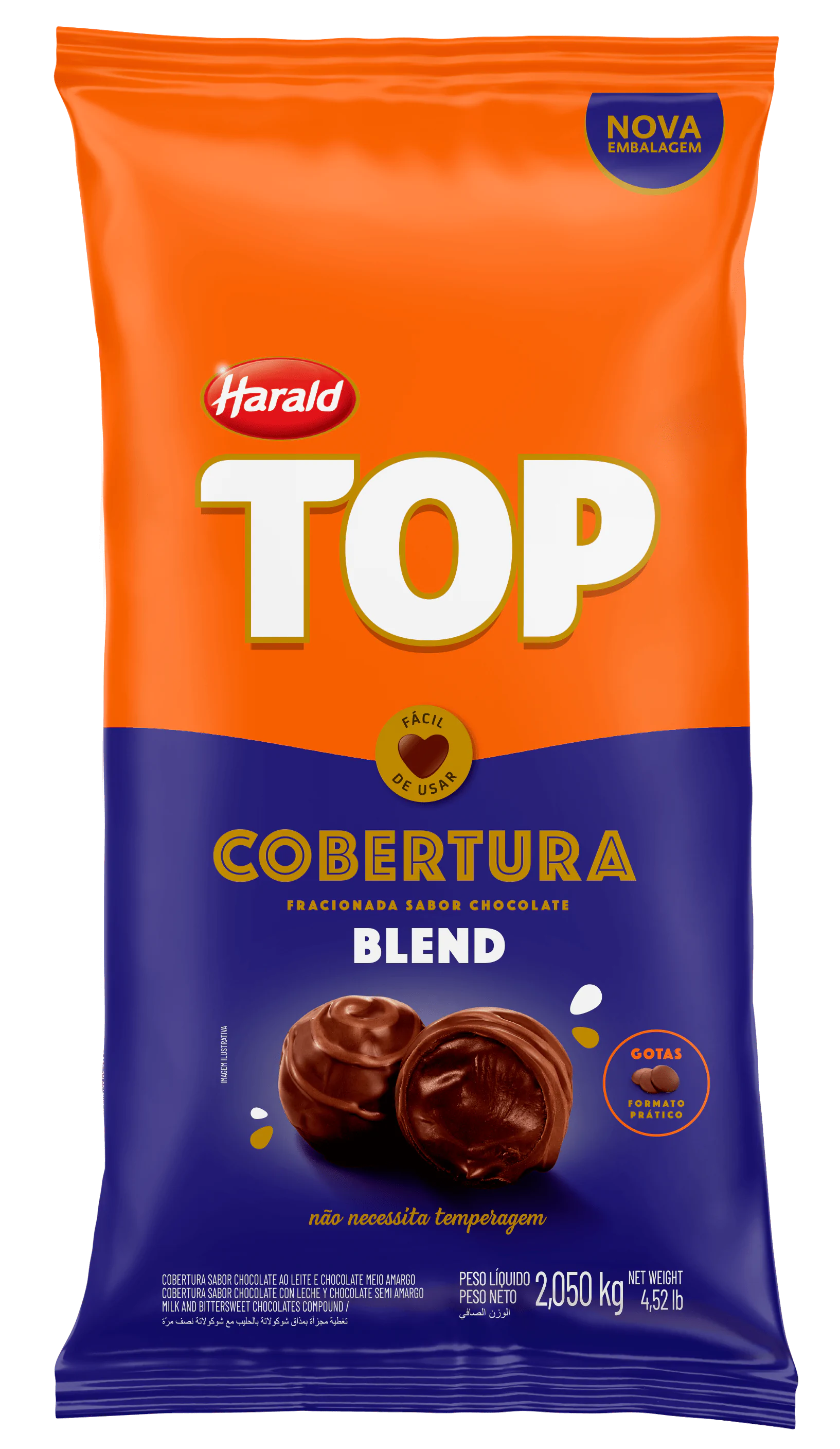Cobertura Top Em Moedas Blend 2,05kg - Harald