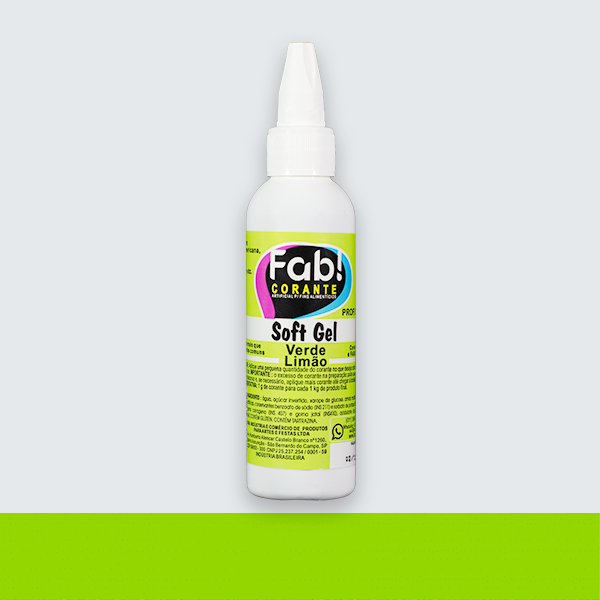 Corante Soft Gel Fab 25G - VERDE LIMÂO