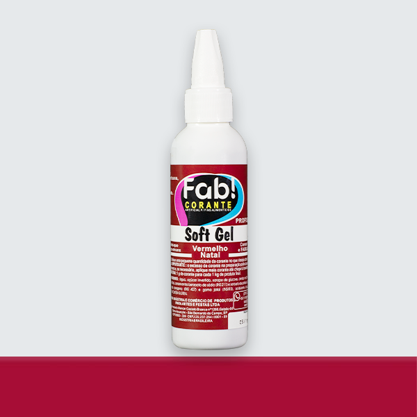 Corante Soft Gel Fab 25G - VERMELHO NATAL
