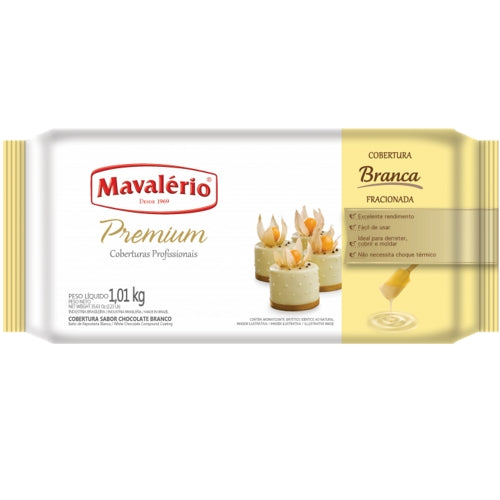 Cobertura Fracionada Premium Mavalério 1,01kg Branco