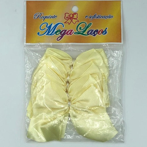 Mega Laço Requinte Amarelo Bebe N9 c/6unid
