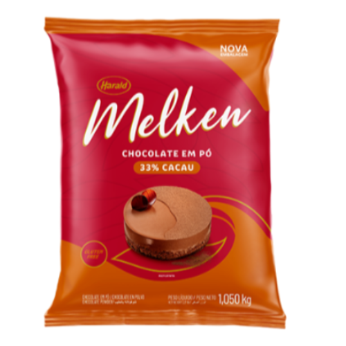 Chocolate Em Pó Melken 33% Cacau 1,050kg - Harald
