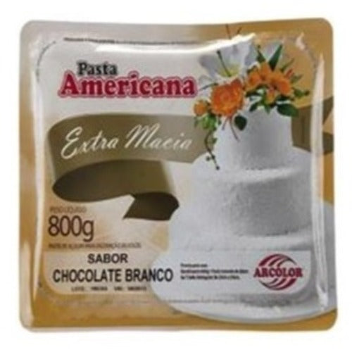 Pasta Americana 800G Sabor Chocolate Branco Arcolor